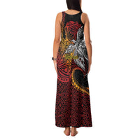 Papua New Guinea Sepik Personalised Family Matching Tank Maxi Dress and Hawaiian Shirt PNG Bird of Paradise Tattoo LT9 - Polynesian Pride