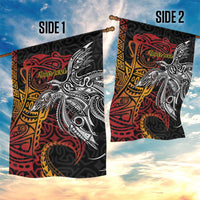 Papua New Guinea Sepik Personalised Garden Flag PNG Bird of Paradise Tattoo - Polynesian Pride