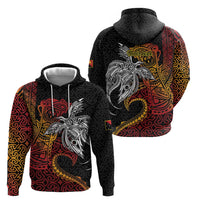 Papua New Guinea Sepik Personalised Hoodie PNG Bird of Paradise Tattoo - Polynesian Pride