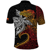 Papua New Guinea Sepik Personalised Polo Shirt PNG Bird of Paradise Tattoo - Polynesian Pride