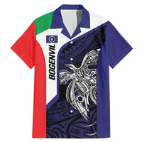 Personalised PNG Bougainville Family Matching Mermaid Dress and Hawaiian Shirt Bird of Paradise Tattoo Flag Motif - Polynesian Pride