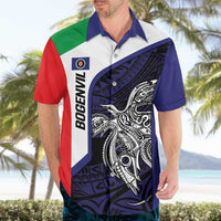 Personalised PNG Bougainville Hawaiian Shirt Bird of Paradise Tattoo Flag Motif - Polynesian Pride