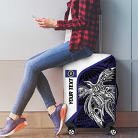 Personalised PNG Bougainville Luggage Cover Bird of Paradise Tattoo Flag Motif - Polynesian Pride