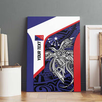Personalised PNG Central Province Canvas Wall Art Bird of Paradise Tattoo Flag Motif LT9 - Polynesian Pride