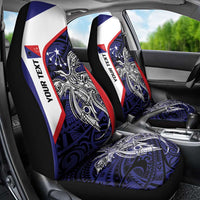 Personalised PNG Central Province Car Seat Cover Bird of Paradise Tattoo Flag Motif - Polynesian Pride