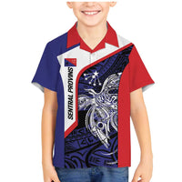 Personalised PNG Central Province Family Matching Mermaid Dress and Hawaiian Shirt Bird of Paradise Tattoo Flag Motif - Polynesian Pride