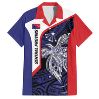Personalised PNG Central Province Hawaiian Shirt Bird of Paradise Tattoo Flag Motif - Polynesian Pride