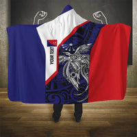 Personalised PNG Central Province Hooded Blanket Bird of Paradise Tattoo Flag Motif - Polynesian Pride