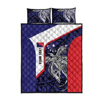 Personalised PNG Central Province Quilt Bed Set Bird of Paradise Tattoo Flag Motif - Polynesian Pride