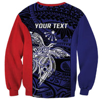 Personalised PNG Central Province Sweatshirt Bird of Paradise Tattoo Flag Motif - Polynesian Pride