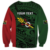 Personalised PNG Chimbu Province Sweatshirt Bird of Paradise Tattoo Flag Motif - Polynesian Pride