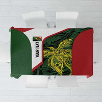 Personalised PNG Chimbu Province Tablecloth Bird of Paradise Tattoo Flag Motif LT9 Red - Polynesian Pride