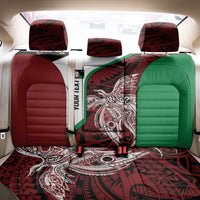 Personalised PNG East New Britain Province Back Car Seat Cover Bird of Paradise Tattoo Flag Motif - Polynesian Pride