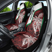 Personalised PNG East New Britain Province Car Seat Cover Bird of Paradise Tattoo Flag Motif - Polynesian Pride