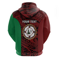 Personalised PNG East New Britain Province Hoodie Bird of Paradise Tattoo Flag Motif - Polynesian Pride