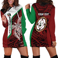 Personalised PNG East New Britain Province Hoodie Dress Bird of Paradise Tattoo Flag Motif - Polynesian Pride