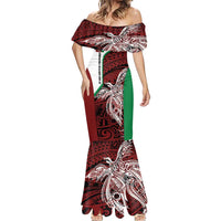Personalised PNG East New Britain Province Mermaid Dress Bird of Paradise Tattoo Flag Motif - Polynesian Pride