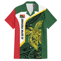 Personalised PNG East Sepik Province Family Matching Long Sleeve Bodycon Dress and Hawaiian Shirt Bird of Paradise Tattoo Flag Motif - Polynesian Pride