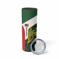 Personalised PNG East Sepik Province Skinny Tumbler Bird of Paradise Tattoo Flag Motif LT9 - Polynesian Pride
