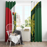 Personalised PNG East Sepik Province Window Curtain Bird of Paradise Tattoo Flag Motif - Polynesian Pride