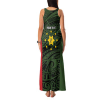 Personalised PNG Eastern Highlands Family Matching Tank Maxi Dress and Hawaiian Shirt Bird of Paradise Tattoo Flag Motif - Polynesian Pride