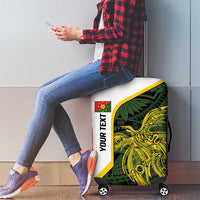 Personalised PNG Eastern Highlands Luggage Cover Bird of Paradise Tattoo Flag Motif - Polynesian Pride