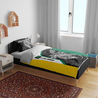 Personalised PNG Enga Province Bedding Set Bird of Paradise Tattoo Flag Motif - Polynesian Pride