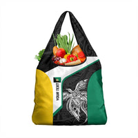 Personalised PNG Enga Province Grocery Bag Bird of Paradise Tattoo Flag Motif LT9 1-pack One Size Green - Polynesian Pride