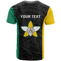 Personalised PNG Enga Province T Shirt Bird of Paradise Tattoo Flag Motif - Polynesian Pride