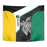 Personalised PNG Enga Province Tapestry Bird of Paradise Tattoo Flag Motif - Polynesian Pride