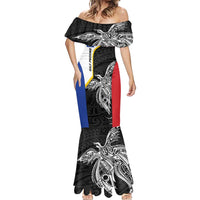Personalised PNG Gulf Province Mermaid Dress Bird of Paradise Tattoo Flag Motif - Polynesian Pride