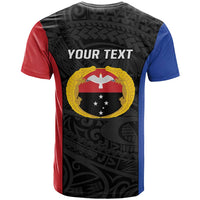 Personalised PNG Gulf Province T Shirt Bird of Paradise Tattoo Flag Motif - Polynesian Pride