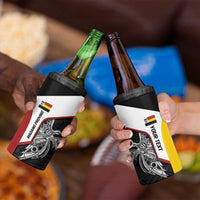 Personalised PNG Madang Province 4 in 1 Can Cooler Tumbler Bird of Paradise Tattoo Flag Motif LT9 - Polynesian Pride