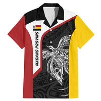 Personalised PNG Madang Province Family Matching Mermaid Dress and Hawaiian Shirt Bird of Paradise Tattoo Flag Motif - Polynesian Pride