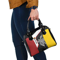 Personalised PNG Madang Province Shoulder Handbag Bird of Paradise Tattoo Flag Motif - Polynesian Pride