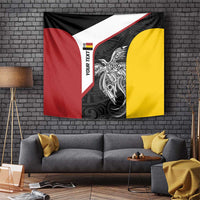 Personalised PNG Madang Province Tapestry Bird of Paradise Tattoo Flag Motif - Polynesian Pride