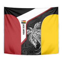 Personalised PNG Madang Province Tapestry Bird of Paradise Tattoo Flag Motif - Polynesian Pride