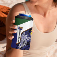 Personalised PNG Manus Province 4 in 1 Can Cooler Tumbler Bird of Paradise Tattoo Flag Motif LT9 - Polynesian Pride