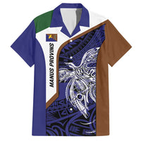 Personalised PNG Manus Province Family Matching Short Sleeve Bodycon Dress and Hawaiian Shirt Bird of Paradise Tattoo Flag Motif - Polynesian Pride