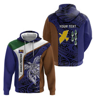 Personalised PNG Manus Province Hoodie Bird of Paradise Tattoo Flag Motif - Polynesian Pride