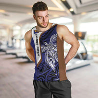Personalised PNG Manus Province Men Tank Top Bird of Paradise Tattoo Flag Motif - Polynesian Pride