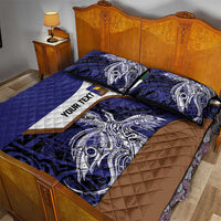 Personalised PNG Manus Province Quilt Bed Set Bird of Paradise Tattoo Flag Motif - Polynesian Pride