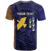 Personalised PNG Manus Province T Shirt Bird of Paradise Tattoo Flag Motif - Polynesian Pride