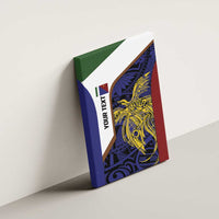 Personalised PNG Milne Bay Province Canvas Wall Art Bird of Paradise Tattoo Flag Motif - Polynesian Pride