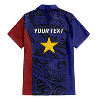 Personalised PNG Milne Bay Province Family Matching Mermaid Dress and Hawaiian Shirt Bird of Paradise Tattoo Flag Motif - Polynesian Pride