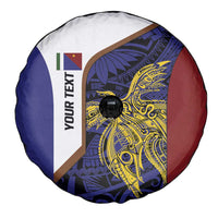 Personalised PNG Milne Bay Province Spare Tire Cover Bird of Paradise Tattoo Flag Motif LT9 - Polynesian Pride