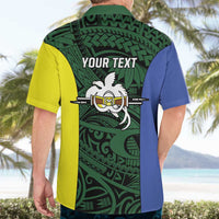 Personalised PNG Morobe Province Hawaiian Shirt Bird of Paradise Tattoo Flag Motif - Polynesian Pride