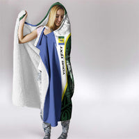 Personalised PNG Morobe Province Hooded Blanket Bird of Paradise Tattoo Flag Motif - Polynesian Pride