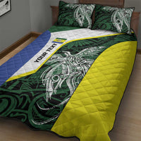 Personalised PNG Morobe Province Quilt Bed Set Bird of Paradise Tattoo Flag Motif - Polynesian Pride