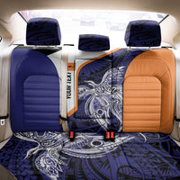 Personalised PNG New Ireland Back Car Seat Cover Bird of Paradise Tattoo Flag Motif - Polynesian Pride